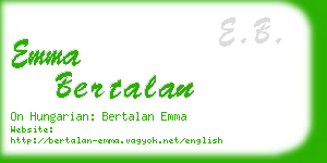 emma bertalan business card